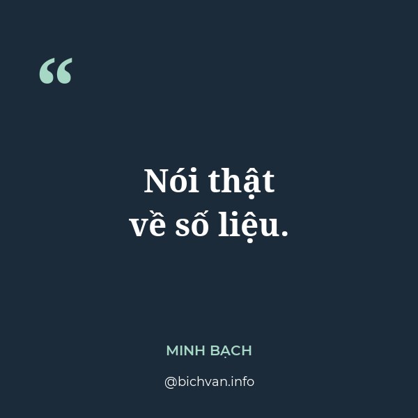 Nói thật về số liệu