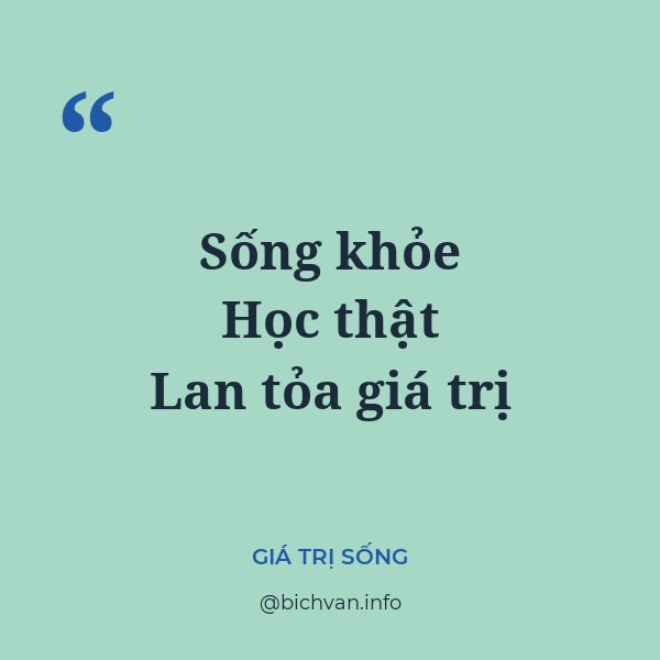 Sống khỏe, học thật, lan tỏa giá trị